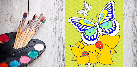 rainbow butterfly coloring — Official Google Play images 1